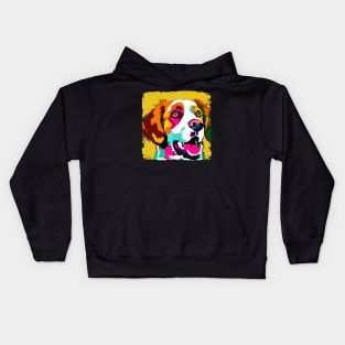 Brittany Pop Art - Dog Lover Gifts Kids Hoodie